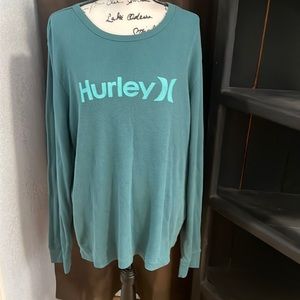 Long sleeve teal Hurley top